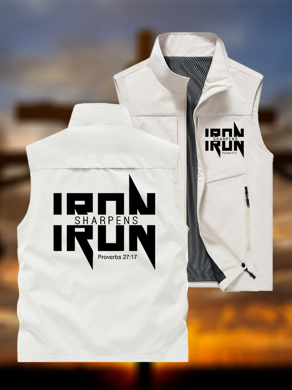 IRON SHARPENS IRON Proverbs 27:17 Jesus God Christian Outdoor Quick-dry Vest