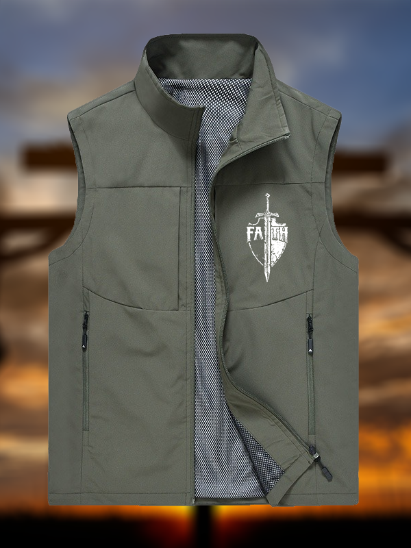 Faith Jesus God Christian Outdoor Quick-dry Vest