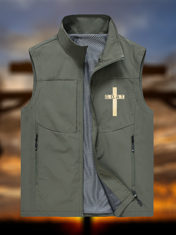 God over All Things Jesus God Christian Outdoor Quick-dry Vest