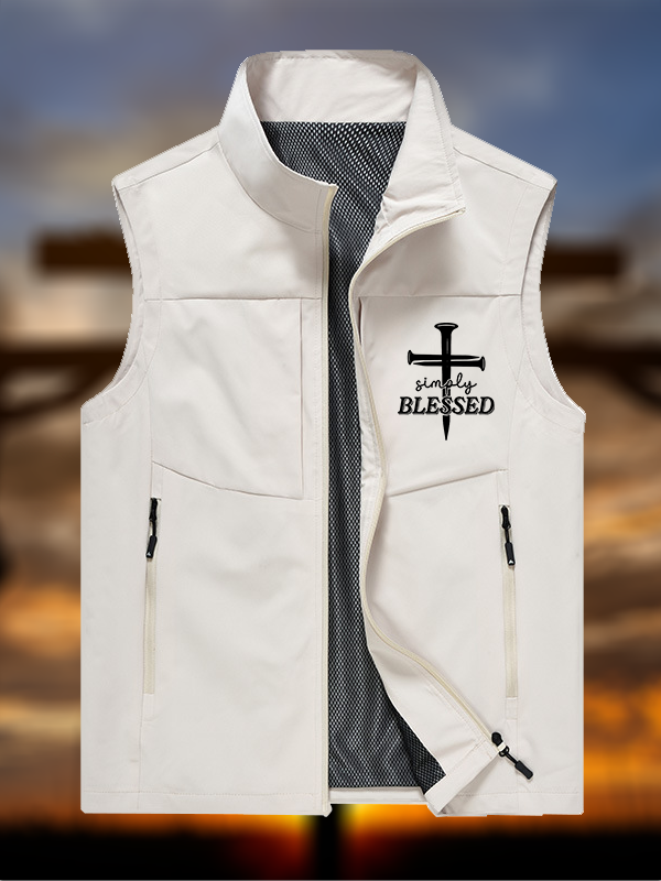 Simply Blessed Jesus God Christian Outdoor Quick-dry Vest