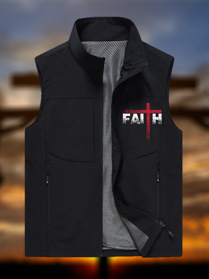 Faith Cross Jesus God Christian Outdoor Quick-dry Vest
