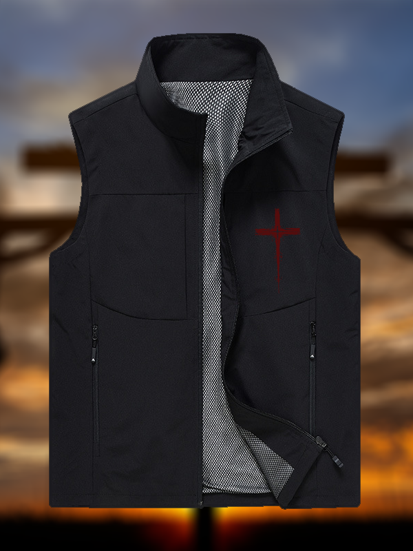 Light of Cross Jesus God Christian Outdoor Quick-dry Vest