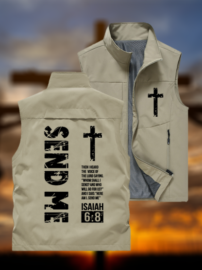 Send Me Isaiah 6:8 Jesus God Christian Outdoor Quick-dry Vest