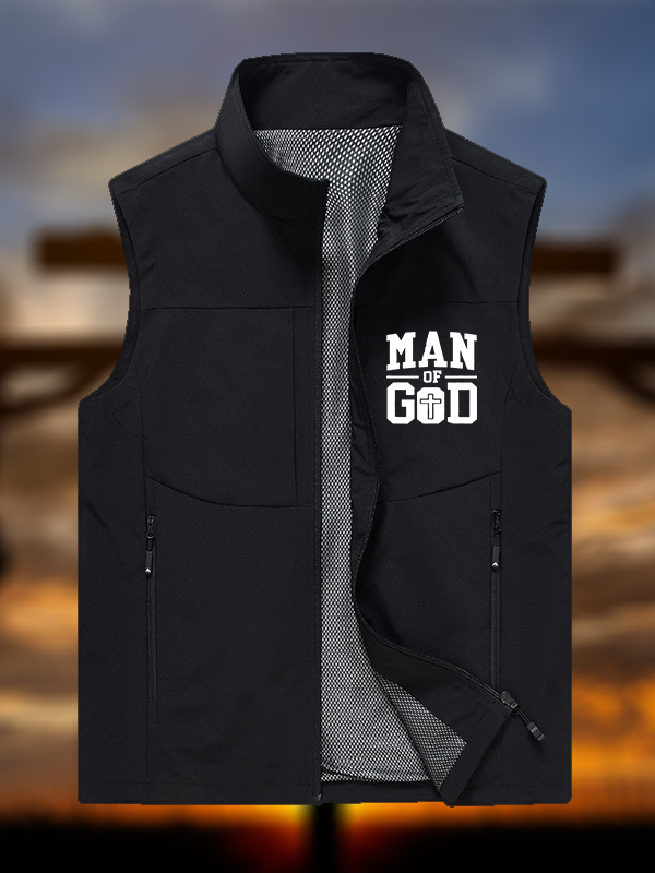 Man Of God Jesus God Christian Outdoor Quick-dry Vest