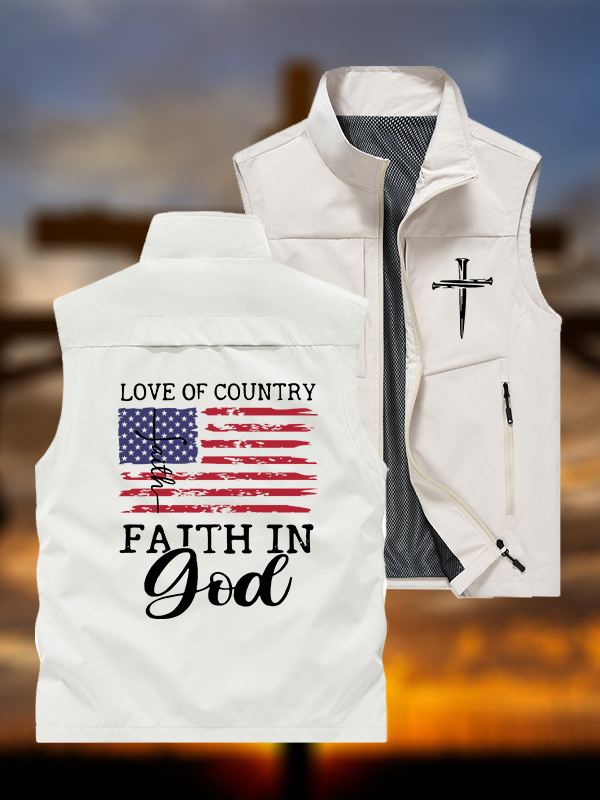 Faith In God Jesus God Christian Outdoor Quick-dry Vest