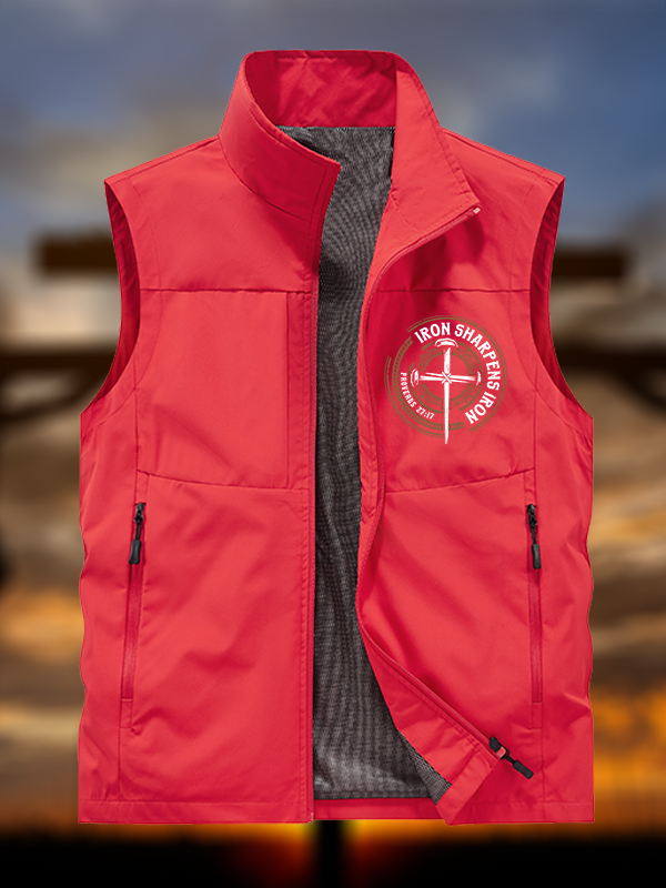 Iron Sharpens Iron - Proverbs 27:17 Jesus God Christian Outdoor Quick-dry Vest