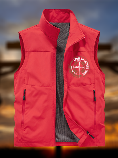 Iron Sharpens Iron - Proverbs 27:17 Jesus God Christian Outdoor Quick-dry Vest