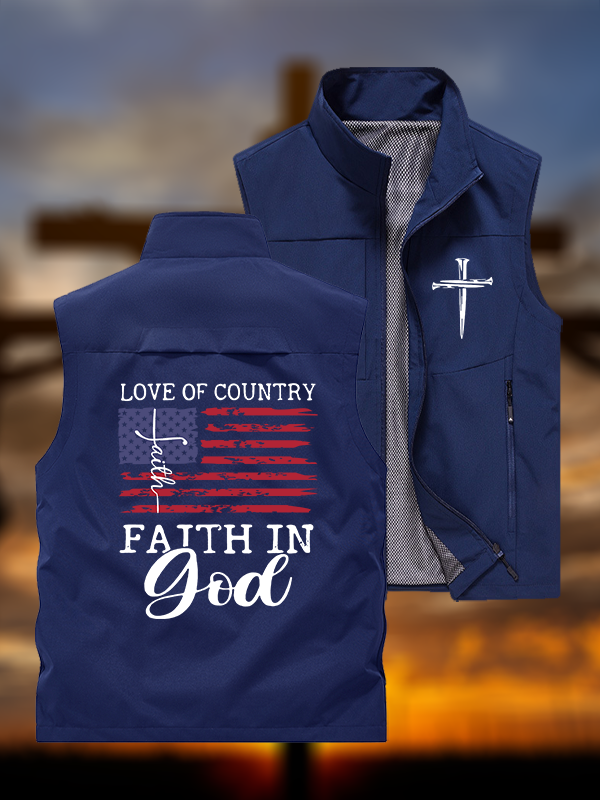 Faith In God Jesus God Christian Outdoor Quick-dry Vest