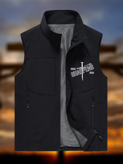 Iron Sharpens Jesus God Christian Outdoor Quick-dry Vest