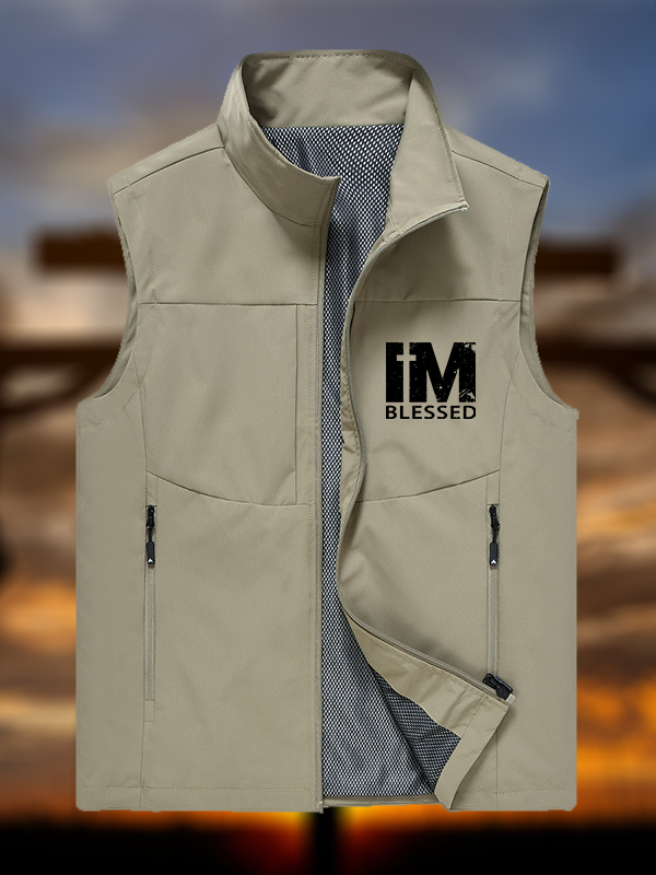 I'm Blessed Jesus God Christian Outdoor Quick-dry Vest