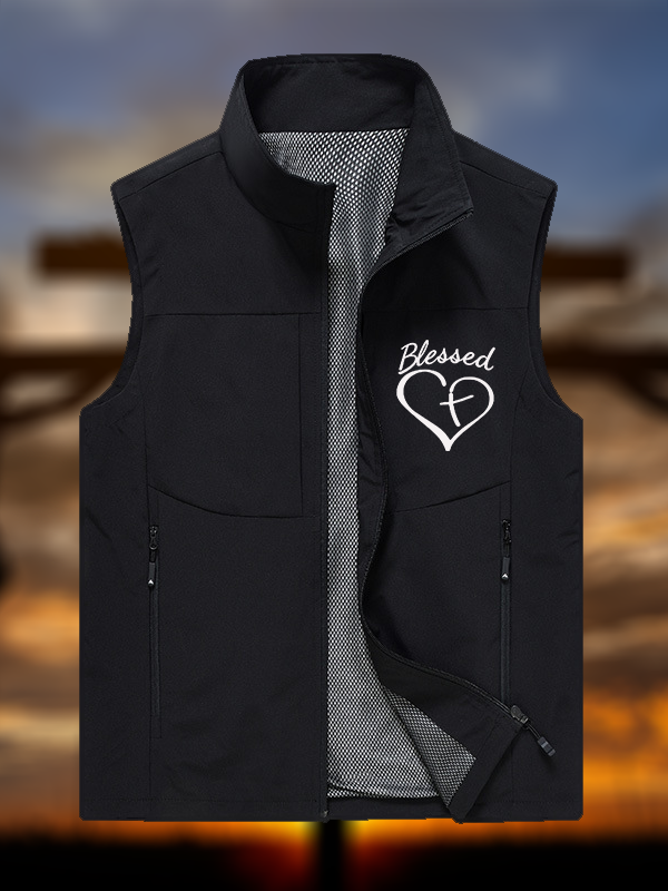 Blessed Jesus God Christian Outdoor Quick-dry Vest