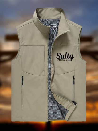 Salty Matthew 5:13  Jesus God Christian Outdoor Quick-dry Vest