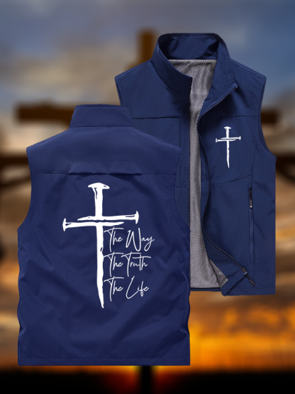 Jesus The Way The Truth The Life  Jesus God Christian Outdoor Quick-dry Vest