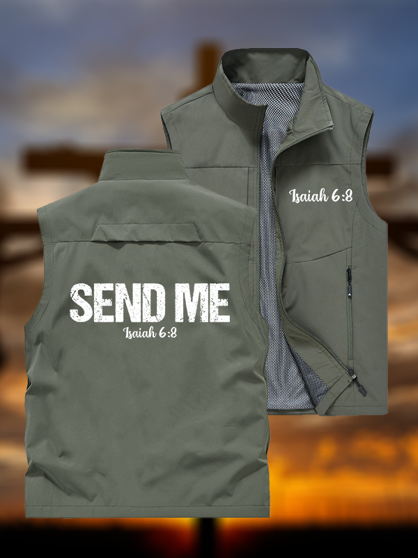 Isaiah 6:8 - SEND ME Jesus God Christian Outdoor Quick-dry Vest