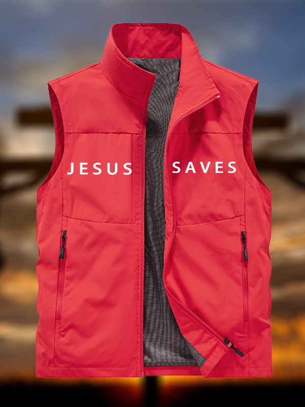 Jesus Saves Jesus God Christian Outdoor Quick-dry Vest