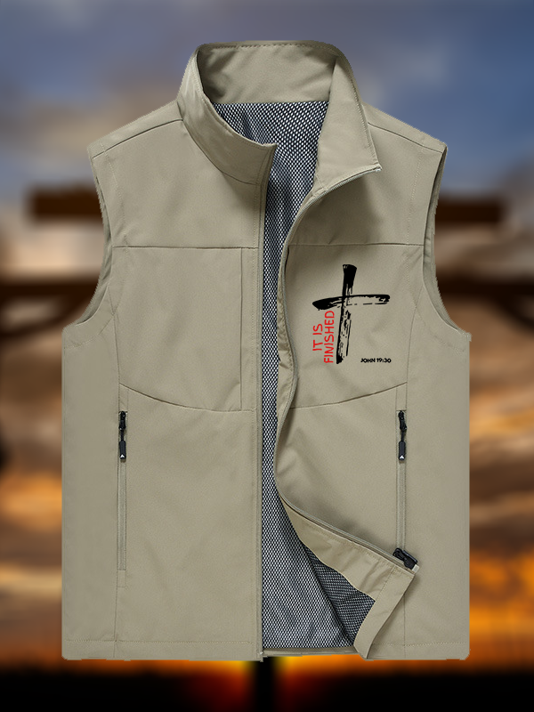 It Is Finished Jesus God Christian Outdoor Quick-dry Vest