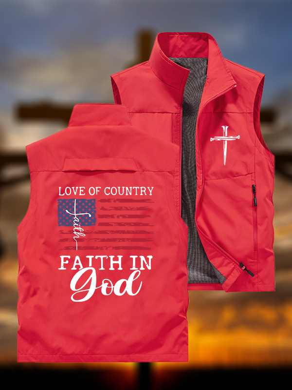 Faith In God Jesus God Christian Outdoor Quick-dry Vest