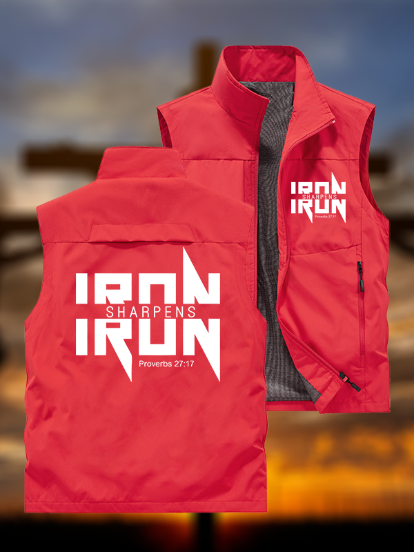 IRON SHARPENS IRON Proverbs 27:17 Jesus God Christian Outdoor Quick-dry Vest