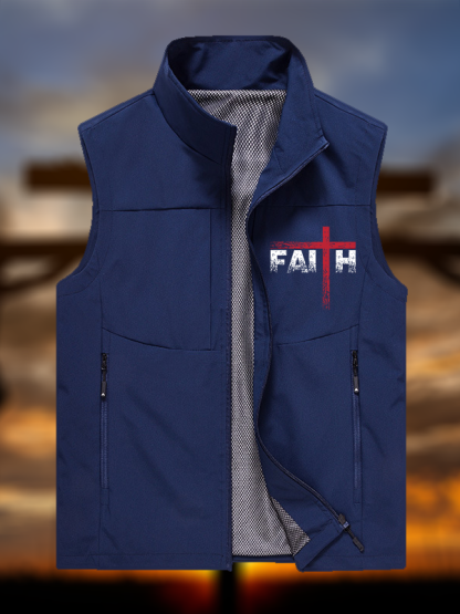 Faith Cross Jesus God Christian Outdoor Quick-dry Vest