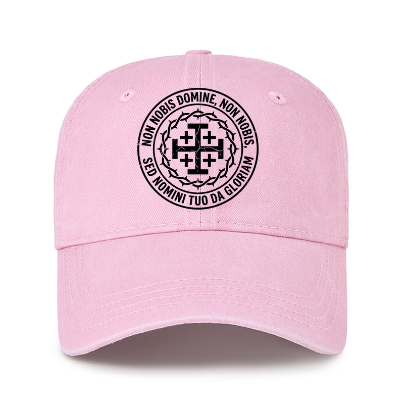 [Copy]Heritage Washed Cap - Make No Peace with Evil Knight Templar Jerusalem Cross