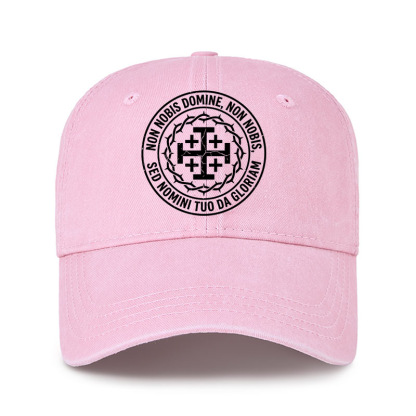 [Copy]Heritage Washed Cap - Make No Peace with Evil Knight Templar Jerusalem Cross