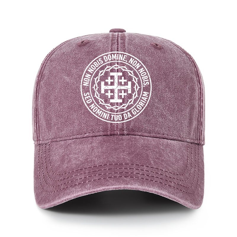 [Copy]Heritage Washed Cap - Make No Peace with Evil Knight Templar Jerusalem Cross