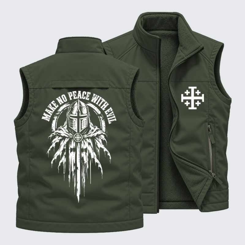 Fleece-LinedOutdoor Utility Vest -Make No Peace With Evil –  Christian Knight