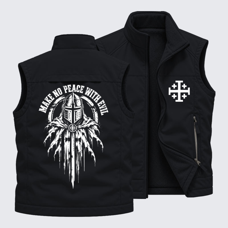 Fleece-LinedOutdoor Utility Vest -Make No Peace With Evil –  Christian Knight