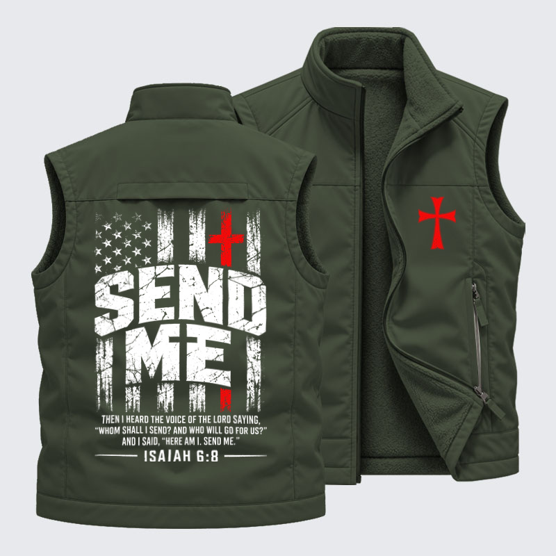 Fleece-LinedOutdoor Utility Vest - Faith Over Fear 