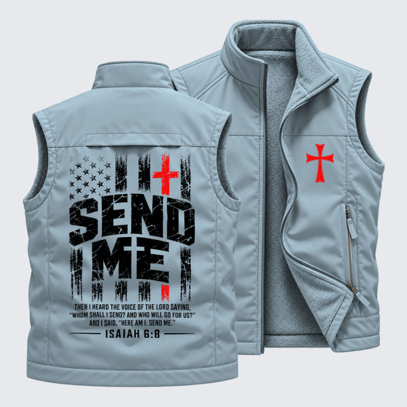 Fleece-LinedOutdoor Utility Vest - Faith Over Fear 