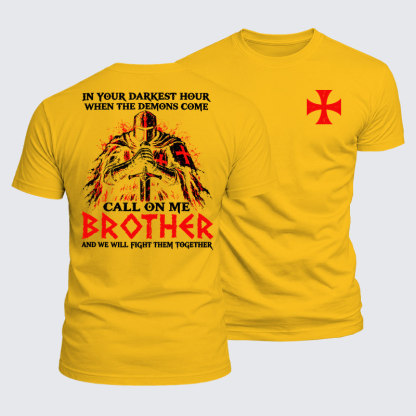 Luxe Mercerized Cotton Tee - Call On Me Brother – Knights of Faith