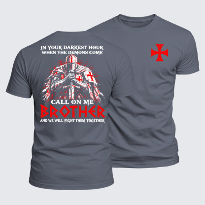 Luxe Mercerized Cotton Tee - Call On Me Brother – Knights of Faith