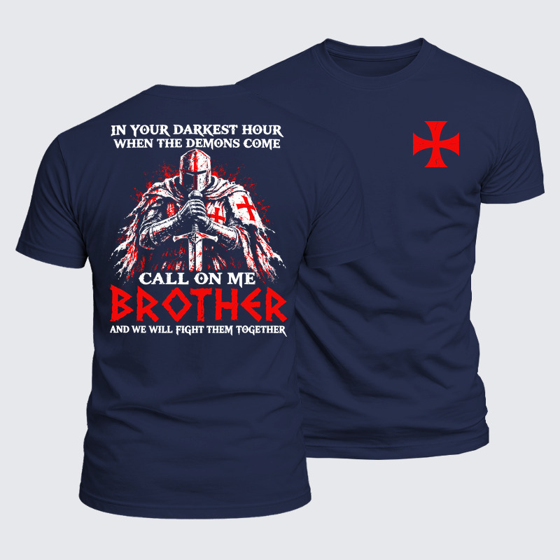 Luxe Mercerized Cotton Tee - Call On Me Brother – Knights of Faith