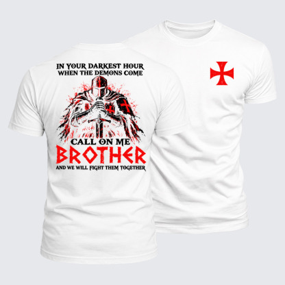 Luxe Mercerized Cotton Tee - Call On Me Brother – Knights of Faith