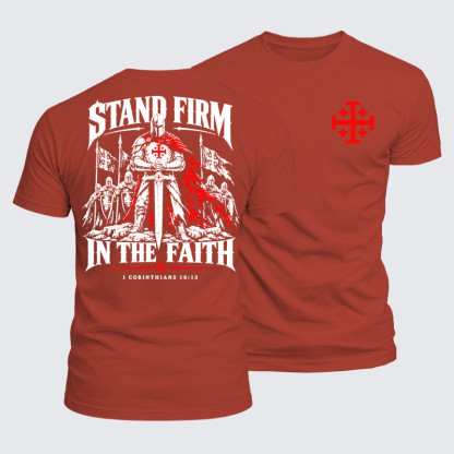 Luxe Mercerized Cotton Tee - Stand Firm In The Faith1 Corinthians 16:13