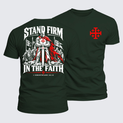Luxe Mercerized Cotton Tee - Stand Firm In The Faith1 Corinthians 16:13