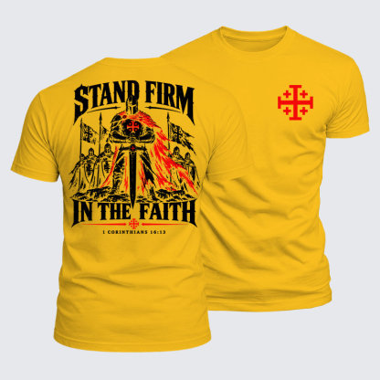 Luxe Mercerized Cotton Tee - Stand Firm In The Faith1 Corinthians 16:13