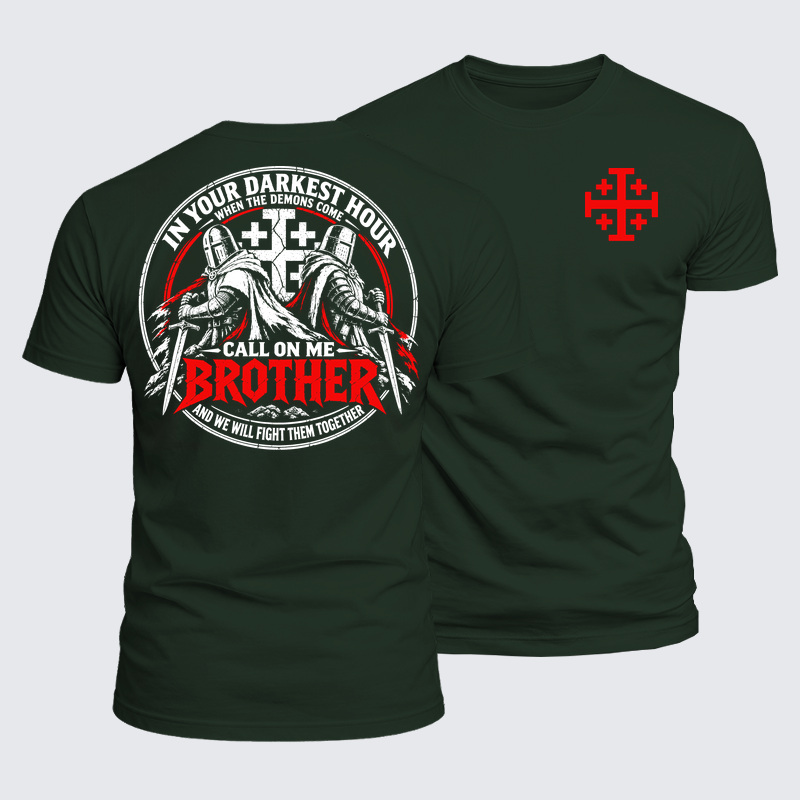 Luxe Mercerized Cotton Tee - Call On Me Brother – Knights of Faith