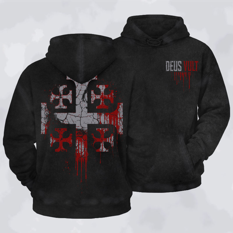 Deus VultWashed Hoodie- Deus Vult