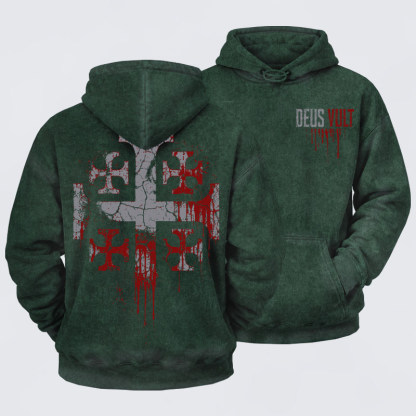 Deus VultWashed Hoodie- Deus Vult