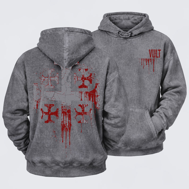 Deus VultWashed Hoodie- Deus Vult