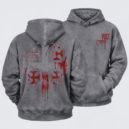 Deus VultWashed Hoodie- Deus Vult