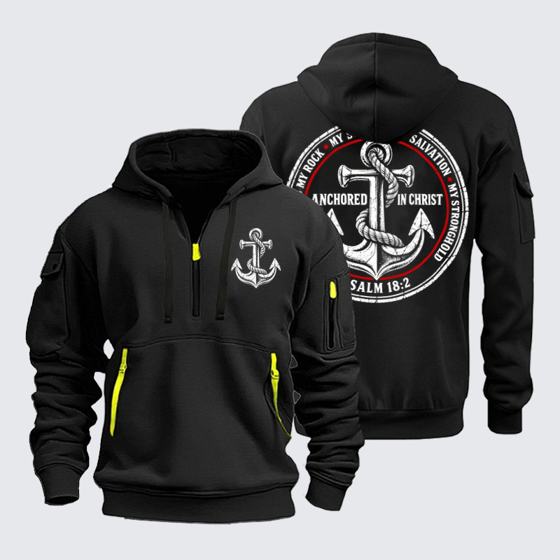 Zipper Hoodies –Anchored in Christ – Psalm 18:2