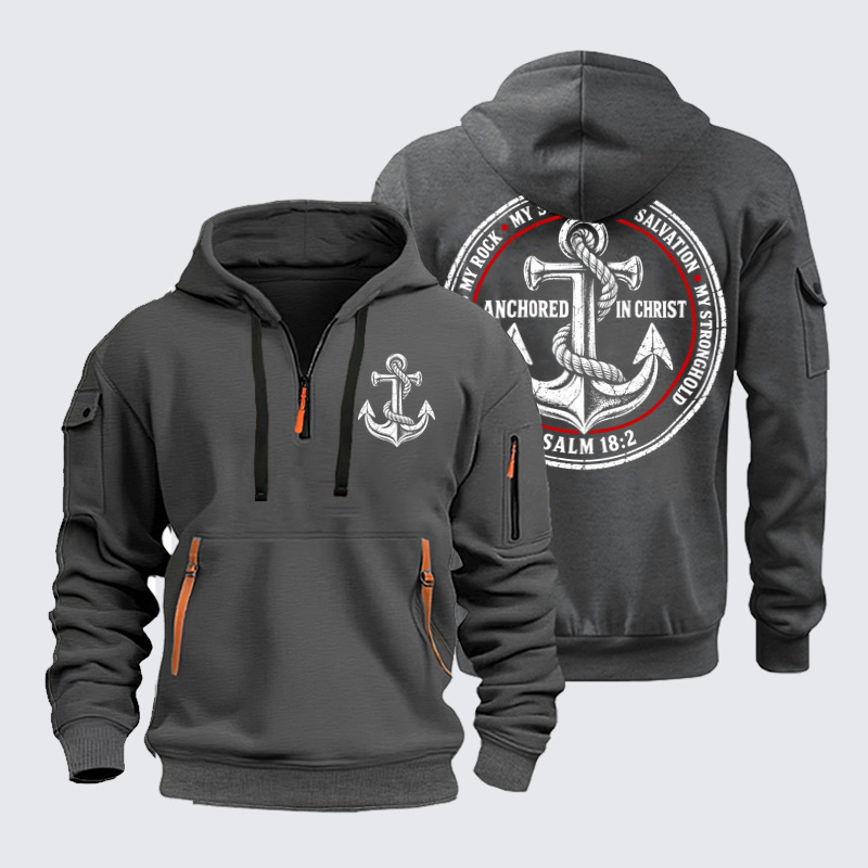 Zipper Hoodies –Anchored in Christ – Psalm 18:2