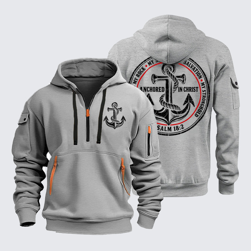 Zipper Hoodies –Anchored in Christ – Psalm 18:2