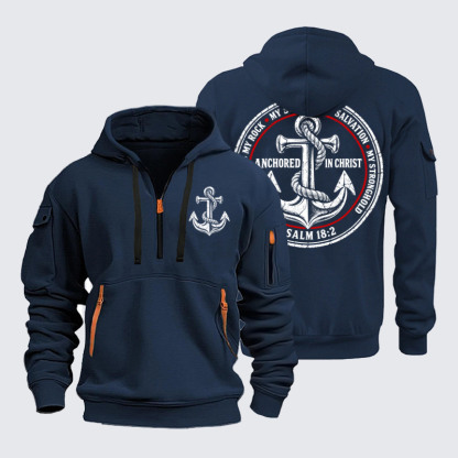 Zipper Hoodies –Anchored in Christ – Psalm 18:2