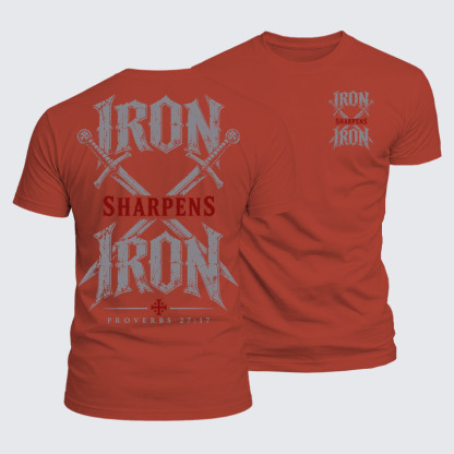 Luxe Mercerized Cotton Tee - Iron Sharpens Iron Proverbs 27:17