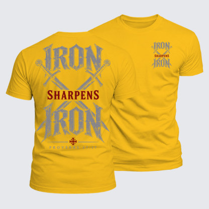 Luxe Mercerized Cotton Tee - Iron Sharpens Iron Proverbs 27:17