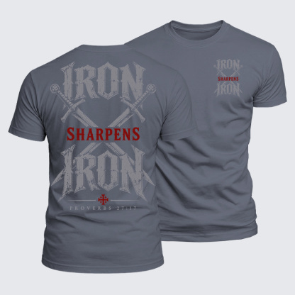 Luxe Mercerized Cotton Tee - Iron Sharpens Iron Proverbs 27:17