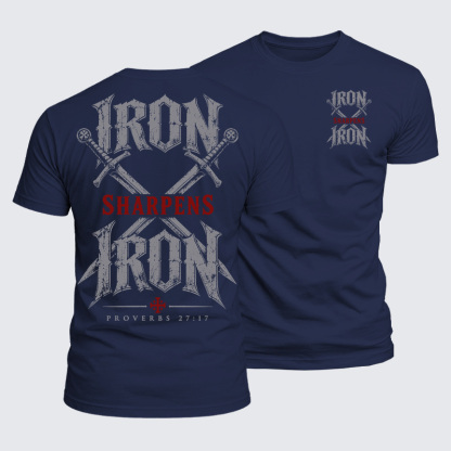 Luxe Mercerized Cotton Tee - Iron Sharpens Iron Proverbs 27:17